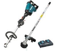 Makita DUX60 Twin 18v LXT Cordless Brushless Split Shaft Garden Multi Tool Kit 2 x 6ah Li-ion Battery Charger