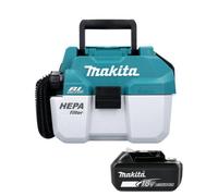 Makita Dvc750 18V Lxt Brushless Wet/dry Vacuum Cleaner With 1 X 3.0Ah Battery