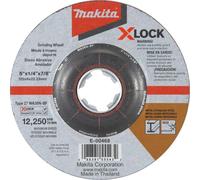 Makita E-00468 X-Lock 5"""" x 1/4"""" x 7/8"""" Type 27 General Purpose 36 Grit Abrasive Grinding Wheel for Metal & Stainless Steel Grinding
