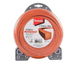 Makita E-02814 Square Trim Plus Strimmer Line (Diameter 2.4 mm, 69 m, Orange)
