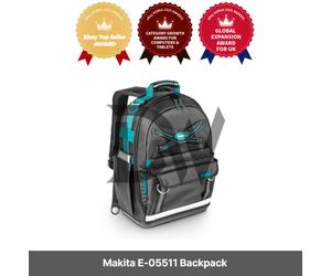 Makita E-05511 Backpack for Tools and Travel Capable of holding up to 50 tool