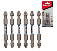 Makita E-06292 Pz2 Pozi Impact Premier Screwdriver Drill Bit Torsion 65mm 6 Pack