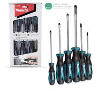 Makita E-10528 6 Piece Slotted Phillips + Pozi Screwdriver Set PH1 PH2 PZ2 PZ1