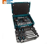 Makita E-11542 Makpac 87Pc Hand Tool Set 1/2" Ratchet Socket Wrench + Hex Bits
