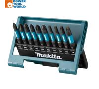 Makita E-12011 Impact Black Screw Bit Set In Plastic Case x10 Pcs
