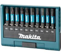 Makita E-12011 Impact Drill Bits Set 10Pcs 50mm 1/4 Hex Shank Black