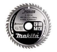 Makita E-12114 Efficut Tct Circular Saw Wood Blade 136 X 20mm 45T