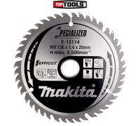 Makita E-12114 Specialized Efficut TCT Circular Saw Wood Blade 136 x 20mm 45T