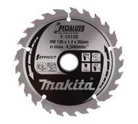 Makita SPECIALIZED Efficut Wood Cutting Saw Blade 136mm 25T 20mm