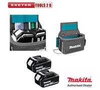 Makita E-15257 Square Riveted Pouch Hammer Holder & 2 x 18v 5ah Battery BL1850B