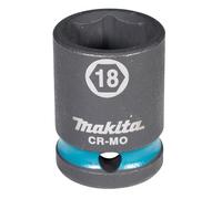 Makita E-16140 Impact Black Impact Socket 1/2" SW18 Short, Chrome-Molybdenum, 38 mm Long, Pack of 1