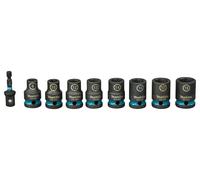 Makita E-16645 Impact Black Impact Socket Set 9 PC 1/2"