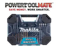 Makita E-22604 MACCESS Drill/Screwdriver Bit Set - 104 Piece