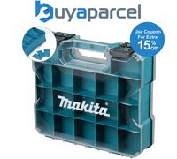 Makita E-26870 MAK2 Clear Lid Organiser Tool Box Carry Case for Bits + Dividers