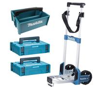 Makita Foldable Makpac Case Trolley Sack Truck + 2 X Makpac Cases + Tote Tray