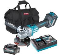 Makita GA022GZ 40V 115mm Brushless Angle Grinder 1 x 2.5Ah Battery Charger & Bag