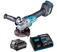 Makita GA022GZ 40V Brushless 115mm Angle Grinder with 1 x 2.5Ah Battery Charger