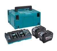 Makita GBAPSKGPE2J 40V XGT Power Source Charger Kit with 2x 8.0Ah Batteries, Charger & Makpac Case
