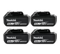 Makita Genuine BL1850 18V 5.0Ah Battery Four Pack for Makita DGA456Z, DGA452Z