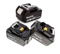 Makita Genuine BL1850 18V 5.0Ah Battery Triple Pack for Makita DBO180Z, DKP180Z