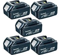 Makita Genuine BL1850 18V 5.0Ah Li-Ion LXT Battery Pack of 5