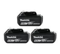 Makita Genuine BL1860 18V 6.0Ah Battery Triple Pack For Makita DBO180Z, DKP180Z