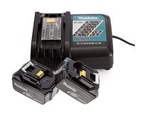 Makita Genuine DC18RC 7.2-18V Li-Ion Fast Charger + 2 x BL1850 5Ah Batteries