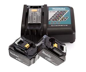Makita Genuine DC18RC 7.2-18V Li-Ion Fast Charger + 2 x BL1860 6Ah Batteries