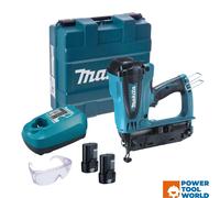 Makita GF600SE 7.2v 2nd Fix Finish Gas Nailer inc 2x Batteries in Carry Case