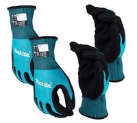 Makita Gloves Fitknit Cut Level 1 Nitrile Coated Dipped 2 Pairs Xl Extra Large
