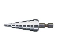 Makita Hex Shank HSS Step Drill Strght Flute 4mm - 12mm