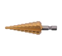 Makita Hex Shank Step Drill Straight Flute Tin Coated