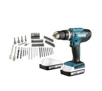Makita HP488DAEX1 18V G-Series Combi Drill 2 x 2.0Ah & 74 Piece Accessory Kit