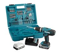 Makita HP488DAEX1 18V G-Series Combi Drill 2 x 2.0Ah & 74 Piece Accessory Kit