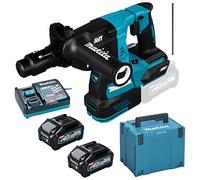 Makita HR004GM201 SDS-Plus Cordless Combi Hammer 40V Max/4.0Ah with 2 Batteries and Charger in Makpac Box