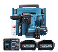 Makita HR004GZ01 40V SDS+Rotary Hammer Drill + 2 x 5Ah Batteries, Charger & Case