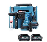 Makita HR004GZ01 40VMax XGT SDS+Rotary Hammer Drill + 2 x 2.5Ah Batteries & Case