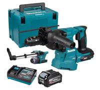 Makita HR012GZ03 40V SDS+ Hammer Drill 1x4Ah Battery Charger Dust Collector Case