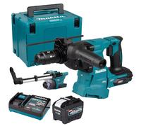 Makita HR012GZ03 40V SDS+ Hammer Drill 1x8Ah Battery Charger Dust Collector Case