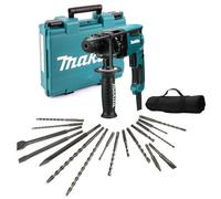 Makita Hr1840 240V Sds Plus 2 Mode Rotary Hammer Drill 470W + 17Pc Sds Bit Set