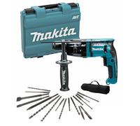 Makita Hr1841F 240V Sds Plus Avt 2 Mode Rotary Hammer Drill + 17Pc Sds Bit Set