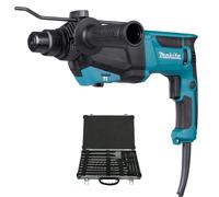 Makita HR2670/1 26mm SDS+ Rotary Hammer 110V With D-21200 17 Piece Drill Bit Set