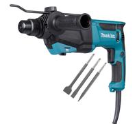Makita HR2670/1 26mm SDS+ Rotary Hammer Drill 110V/800W With D-30134 Chisel Set