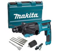 Makita Hr2670 240V Sds Plus 3 Mode Rotary Hammer Drill + Sds Bits Chisel + Chuck