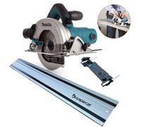 Makita Hs6601 240V Corded Electric Circular Saw 165mm Blade 1.5M Bap Guide Rail