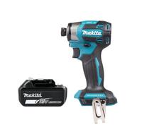 Makita Impact Driver Dtd173Z 18V Lxt Cordless Brushless 1/4" 180 Nmwith 1 X 6.0Ah Battery