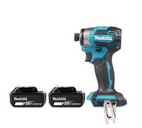 Makita Impact Driver Dtd173Z 18V Lxt Cordless Brushless 1/4" 180 Nmwith 2 X 6.0Ah Batteries