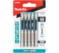 Makita Impact XPS 75mm Power Bit Set 5 Piece PH2 SQ2 T25 E-18633