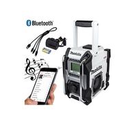 Makita Job Site Bluetooth Radio MR002GZ01 White LXT 18V AM FM XGT Bare USB Cable
