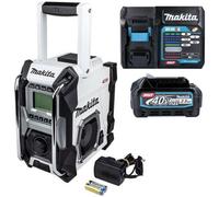 Makita Job Site Radio Mr001Gz01 White 40V Digital Display + Battery + Charger